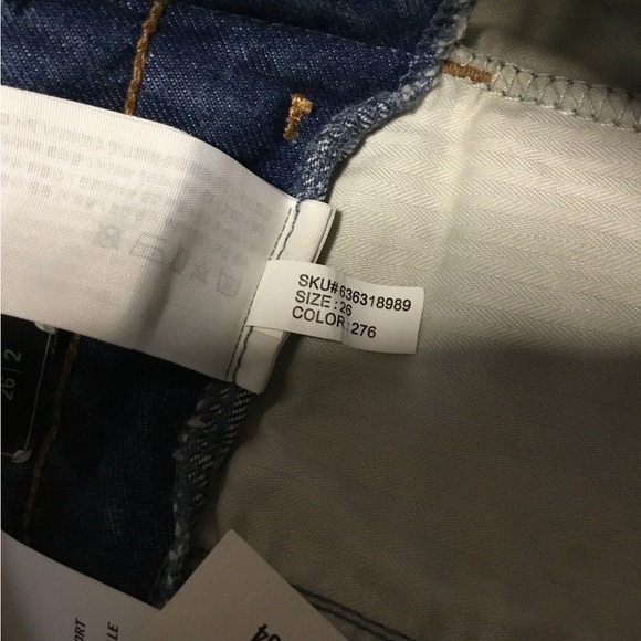 Abercrombie & Fitch Sz 26/2 Denim Paper Bag Waist Shorts Natural Rise High Rise - Picture 7 of 11